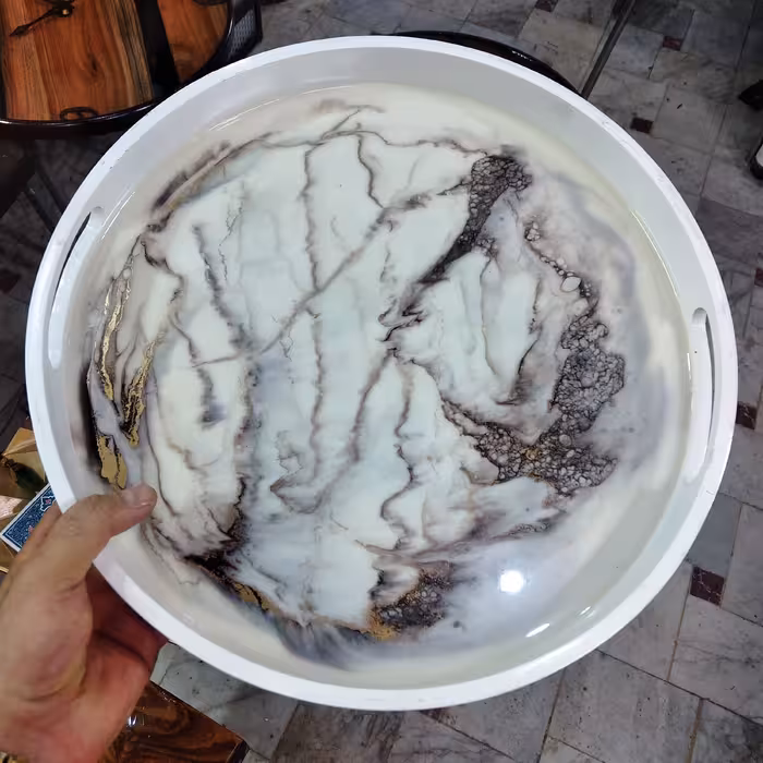 سینی سینی آبستره سینی رزینی بیس خام سینی سینی سفید سینی رزین اپوکسی