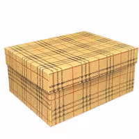 جعبه هدیه و کادو مدل چهارخونه کرم سایز  6