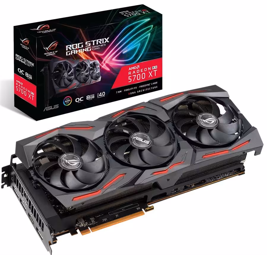 کارت گرافیک ایسوس مدل ROG-STRIX-RX5700XT-O8G-GAMING  با حافظه 8 گیگابایت