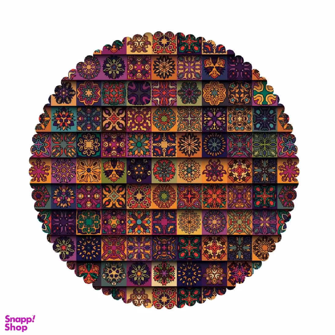 رومیزی مدل T2-42527 چند رنگ سایز 90*90 سانتی‌ متر