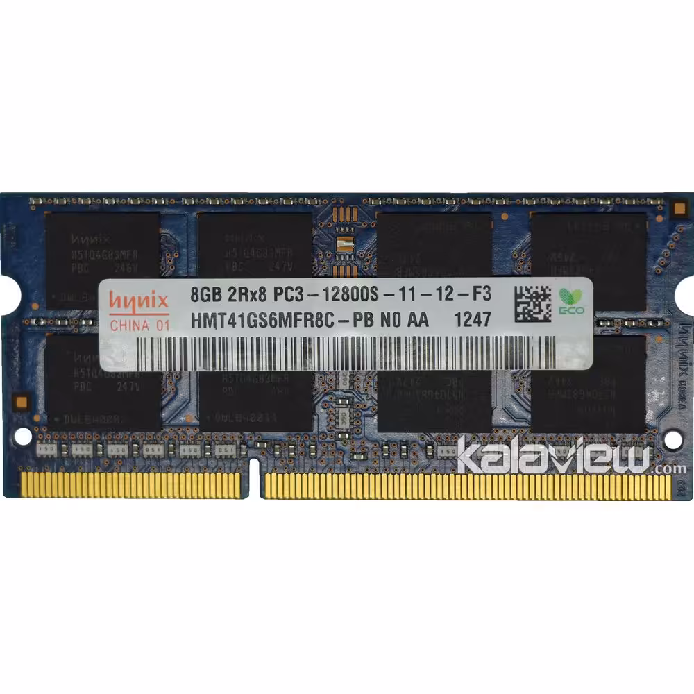 رم لپ تاپ هاینیکس 8GB مدل DDR3 باس 1600MHZ-12800 چین HMT41GS6MFR8C-PB N0 AA 247 تایمینگ CL11