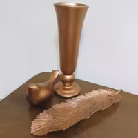 ست گلدان ، جای عود طرح برگ  و مرغ