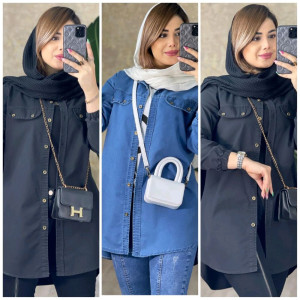 مانتو اسپرت زنانه جین کاغذی مدل برکه