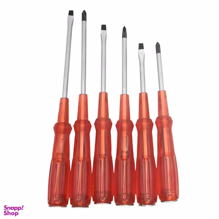 پیچ گوشتی ضربه خور زیهان مدل YPGH-3 DOSO-3 CHARSO مجموعه 6 عددی