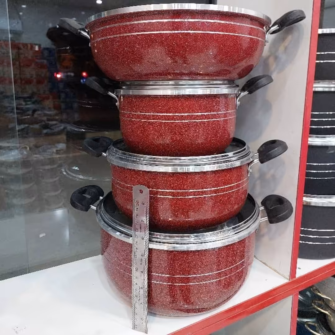 سرویس قابلمه 7 پارچه لبه چدن زنبوری 
