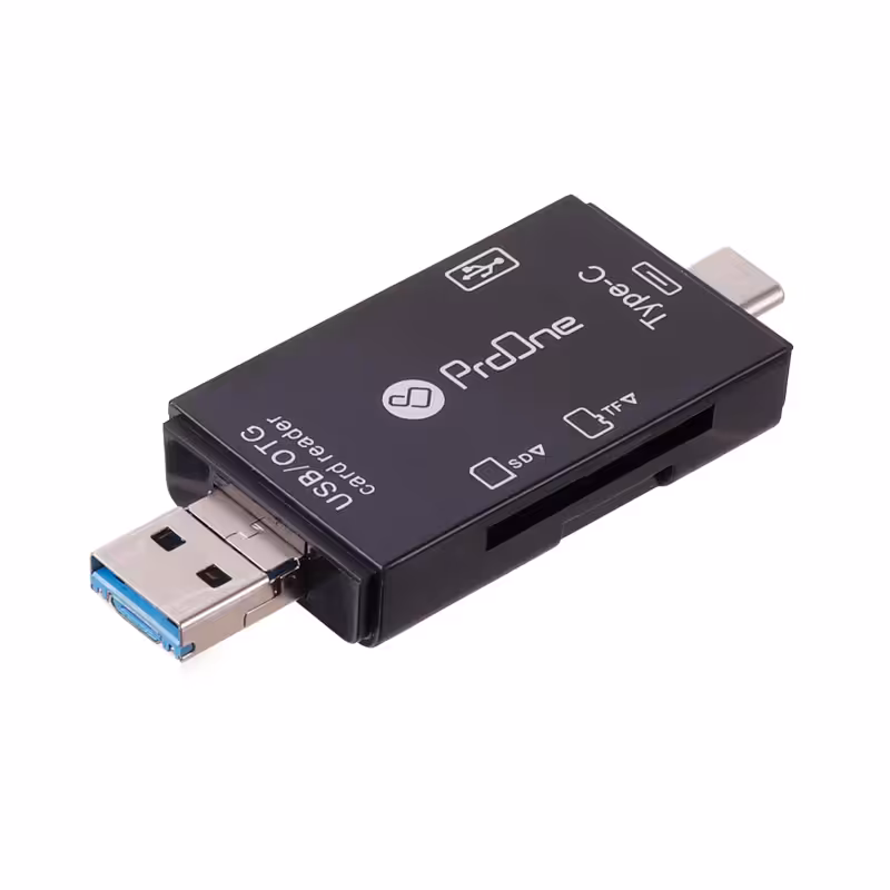 کارت خوان چند سر پرووان OTG USB Type-C مدل PCO03PROONE PCO03 USB 2.0 OTG TYPE-C Card Reader