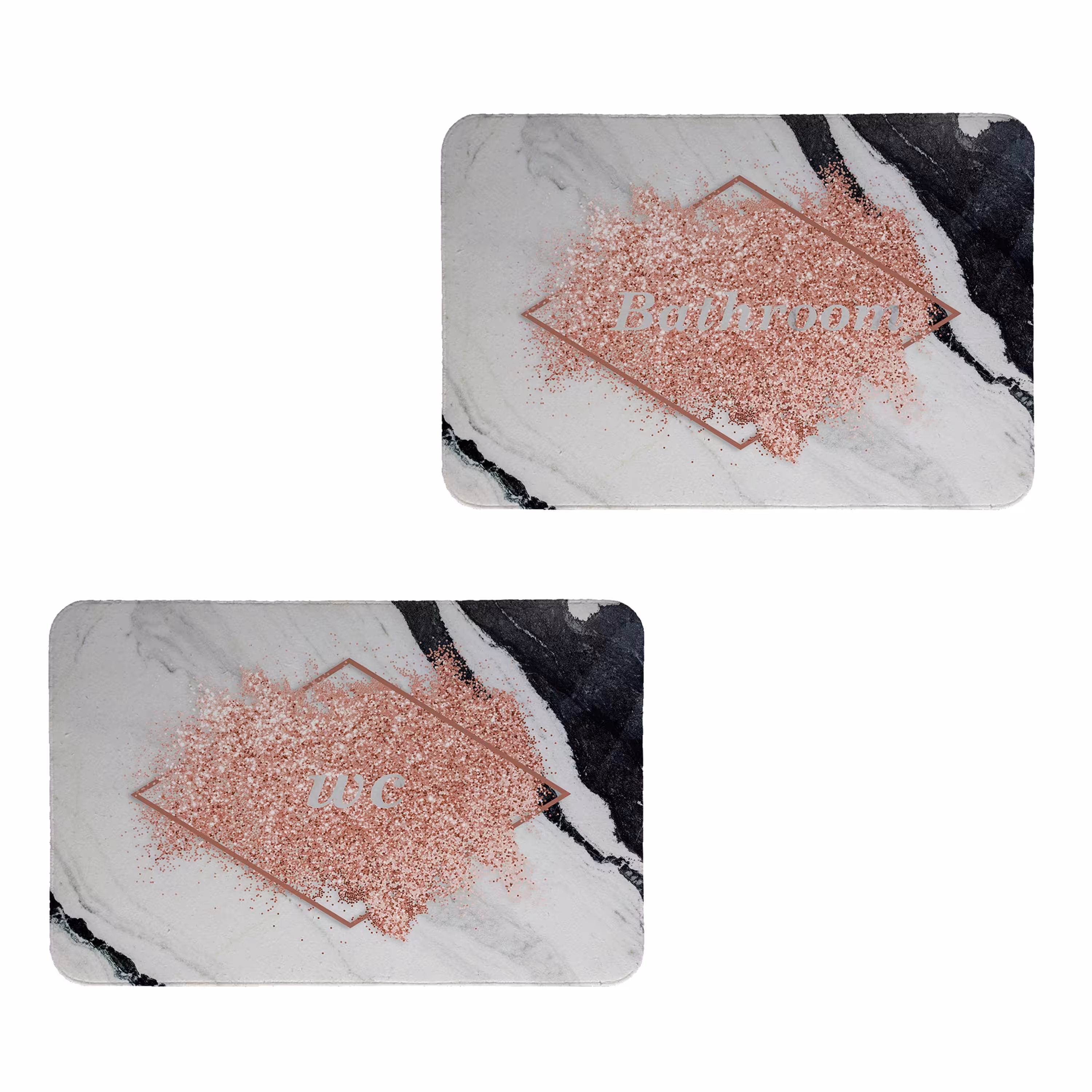 پادری طرح حمام و سرویس بهداشتی  کد 8398 سایز 40 در60 مجموعه 2 عددی