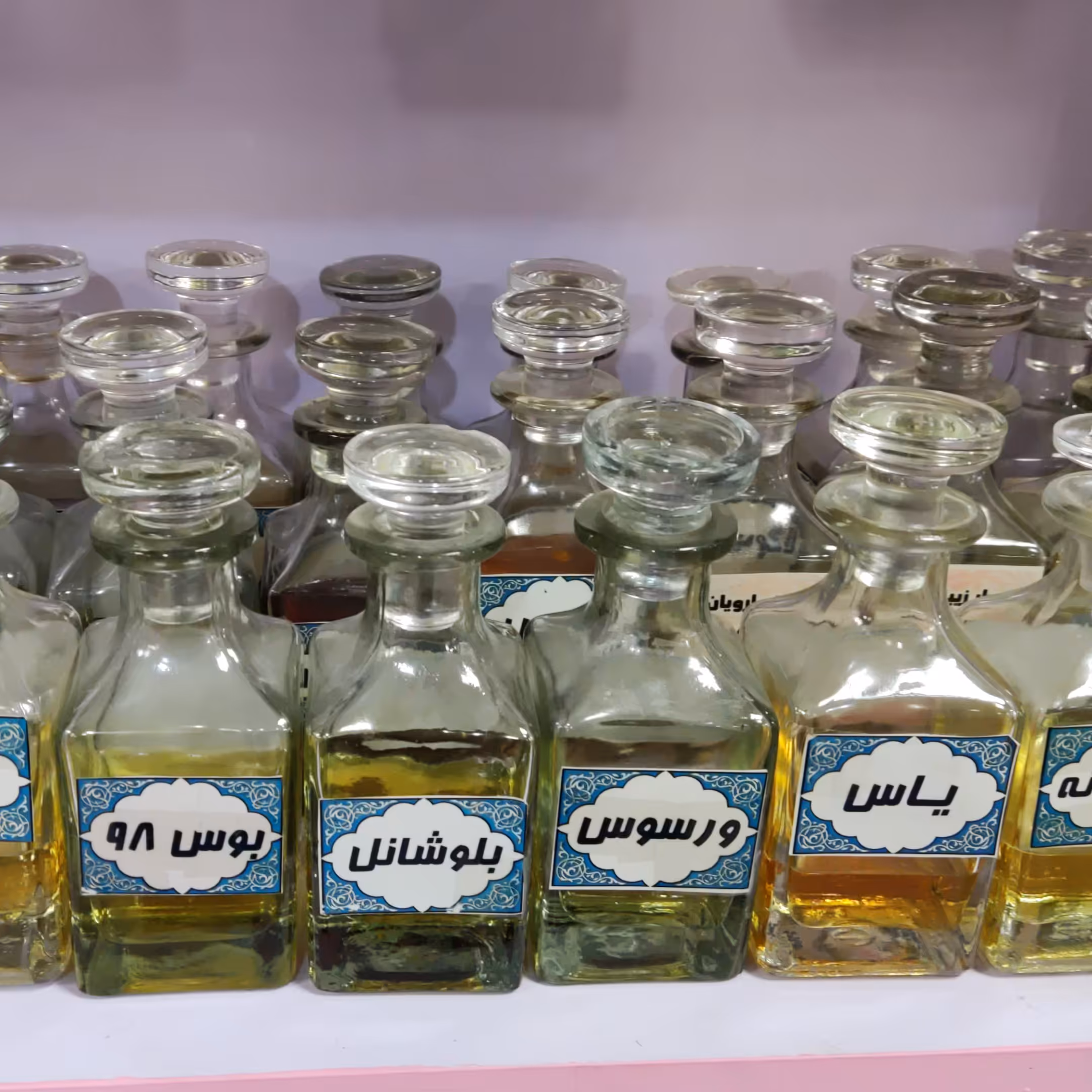 ظرف شیشه ای عطرهای گرمی فروشگاهی بزرگ شفاف 100.گ