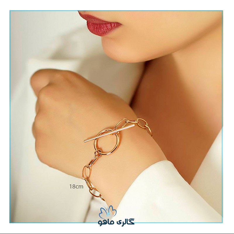 دستبند ژوپینگ مدل زنجیری کد DAXPG231 رنگ ثابت و ضدحساسیت