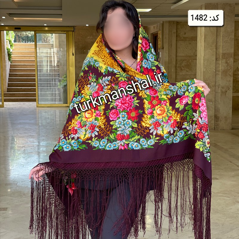روسری ترکمن پشمی کد 1482