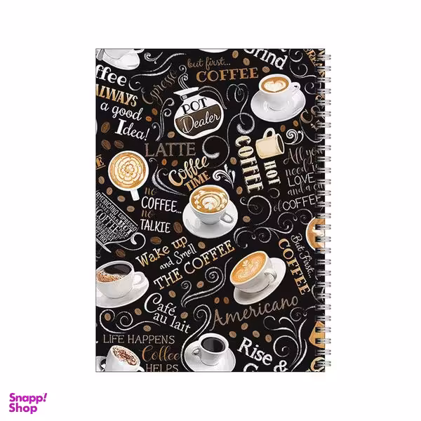 دفتر مشق 80 برگ بامبیلیپ طرح پترن قهوه با نوشته کد 1994692