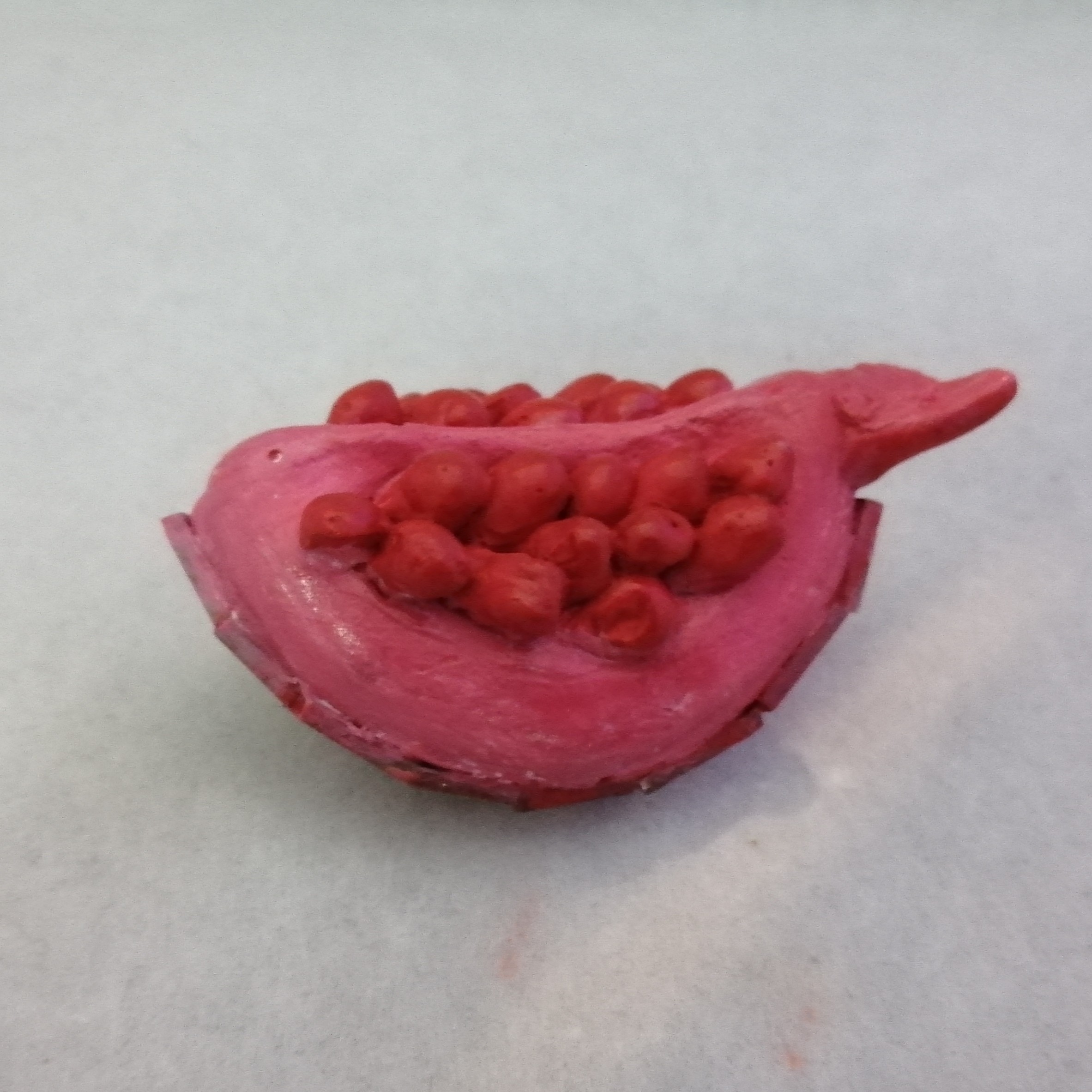 قاچ انار گچی آینه کاری دکوری شب یلدا  7سانتی