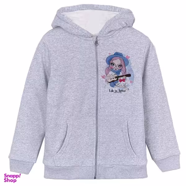 سویشرت دخترانه مدل دختر و گیتار W46