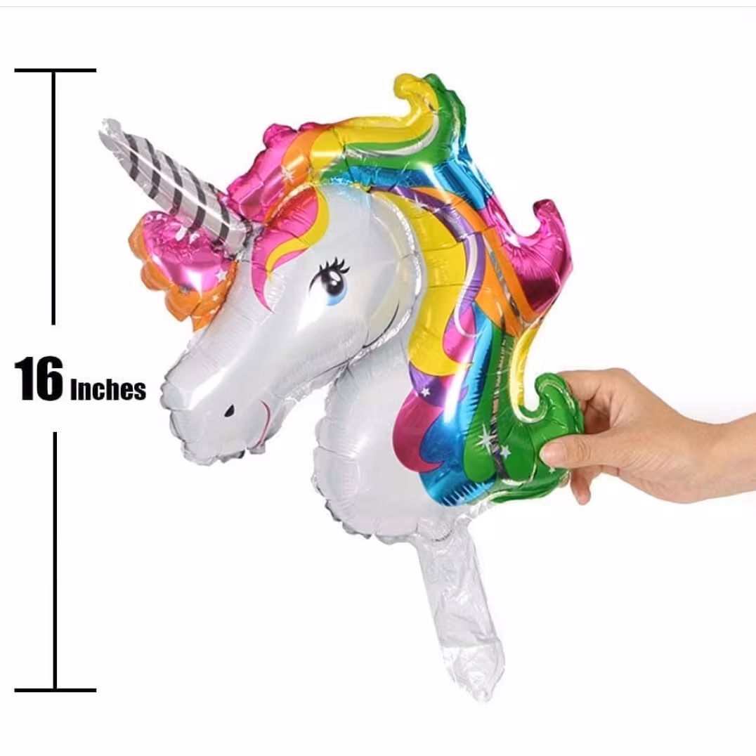  بادکنک اسب تک شاخ رنگین یونیکورن سایز کوچک 