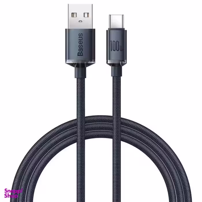 کابل USB به USB-C باسئوس مدل Crystal Shine Series 100W طول 2 متر