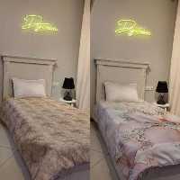 لحاف یک نفره طرح گل سه بعدی صورتی