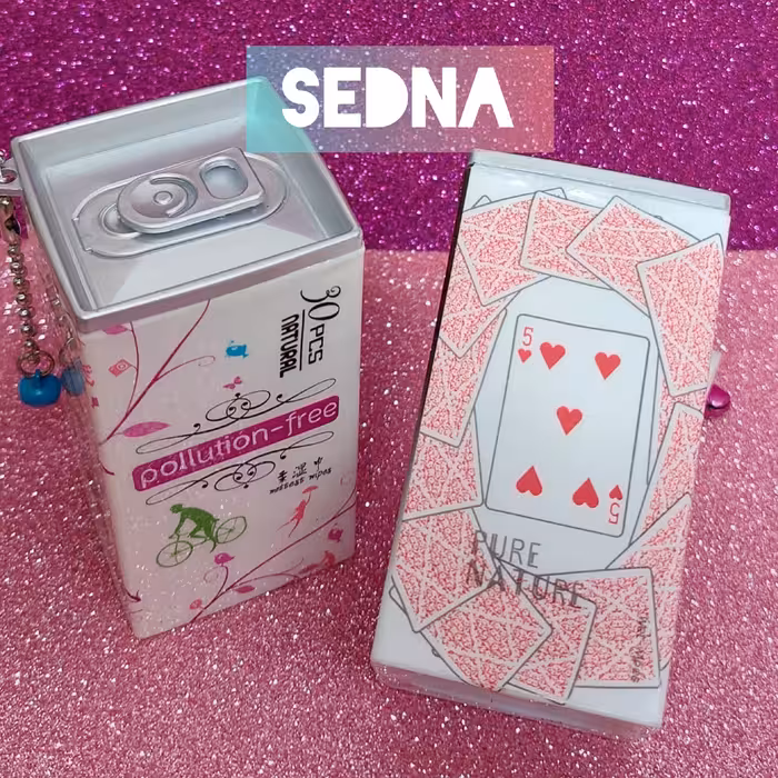 دستمال مرطوب قوطی فانتزی حاوی ویتامین E کیوت دخترانه 