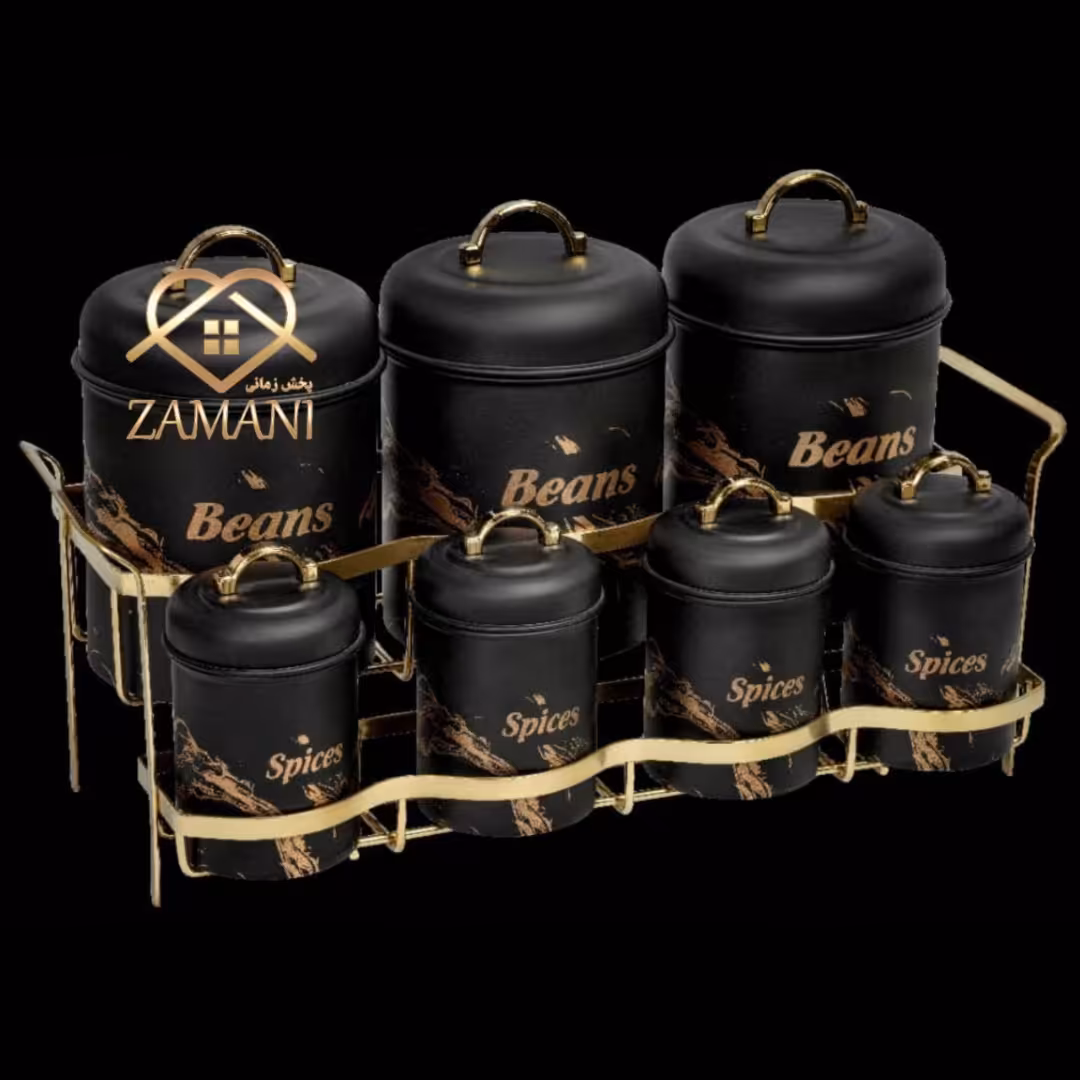 پاسماوری 8 پارچه طرح ماربل رنگ مشکی 