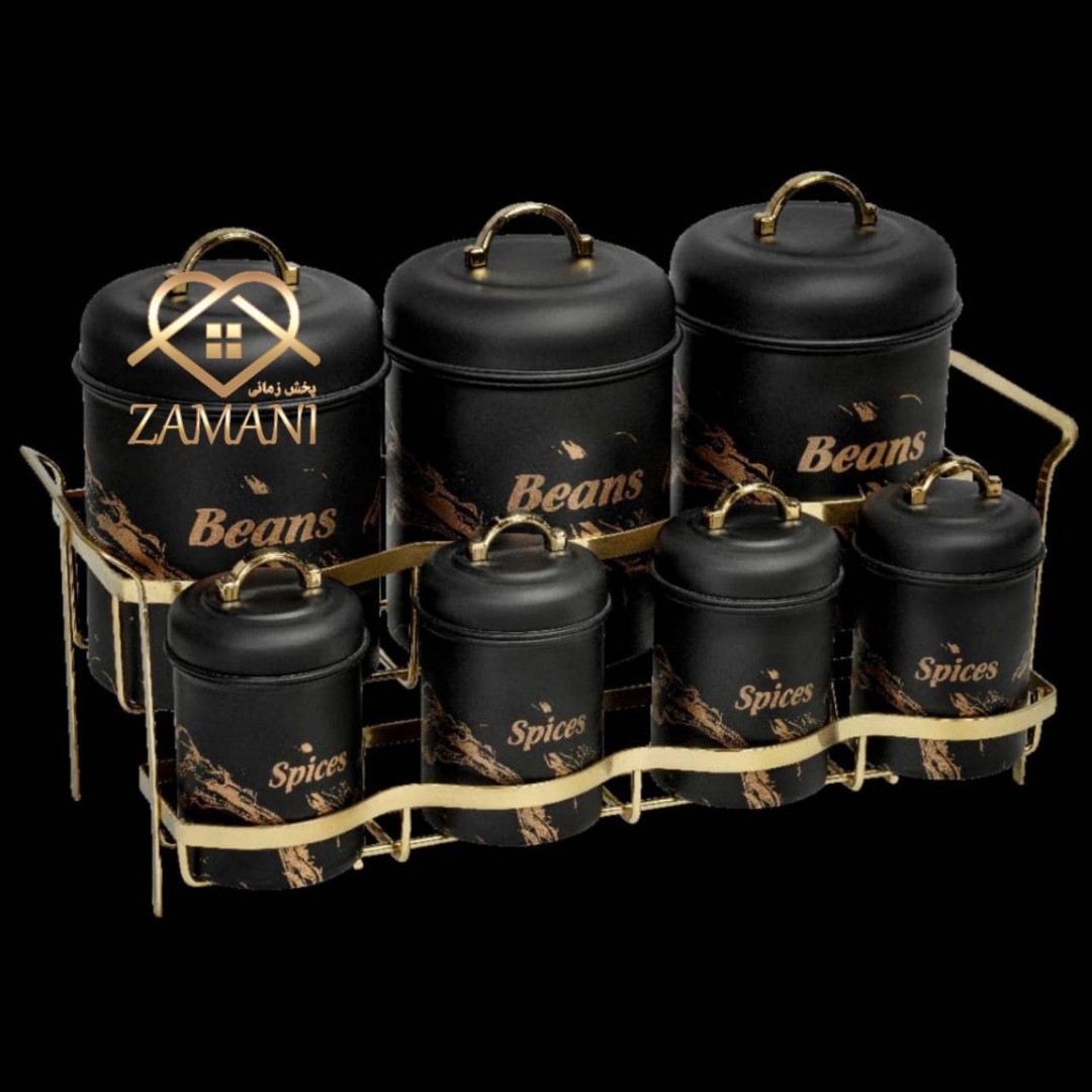 پاسماوری 8 پارچه طرح ماربل رنگ مشکی 