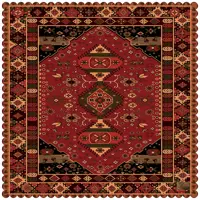رومیزی مخمل طرح سنتی سایز 90 در 95 مدل T1-455 شرکت رنس