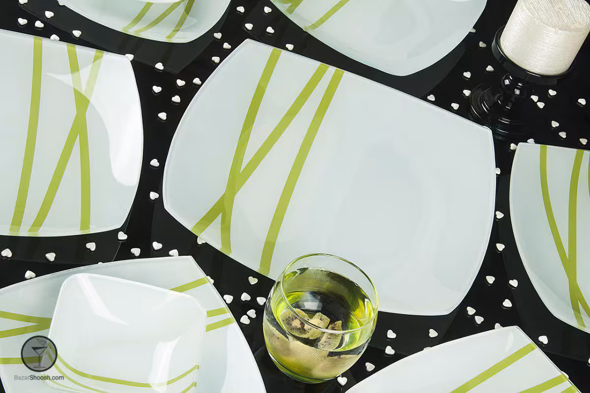 سرویس غذاخوری 25 پارچه مدل آکسفورد سبز 789 قالب کویین آرکوفام