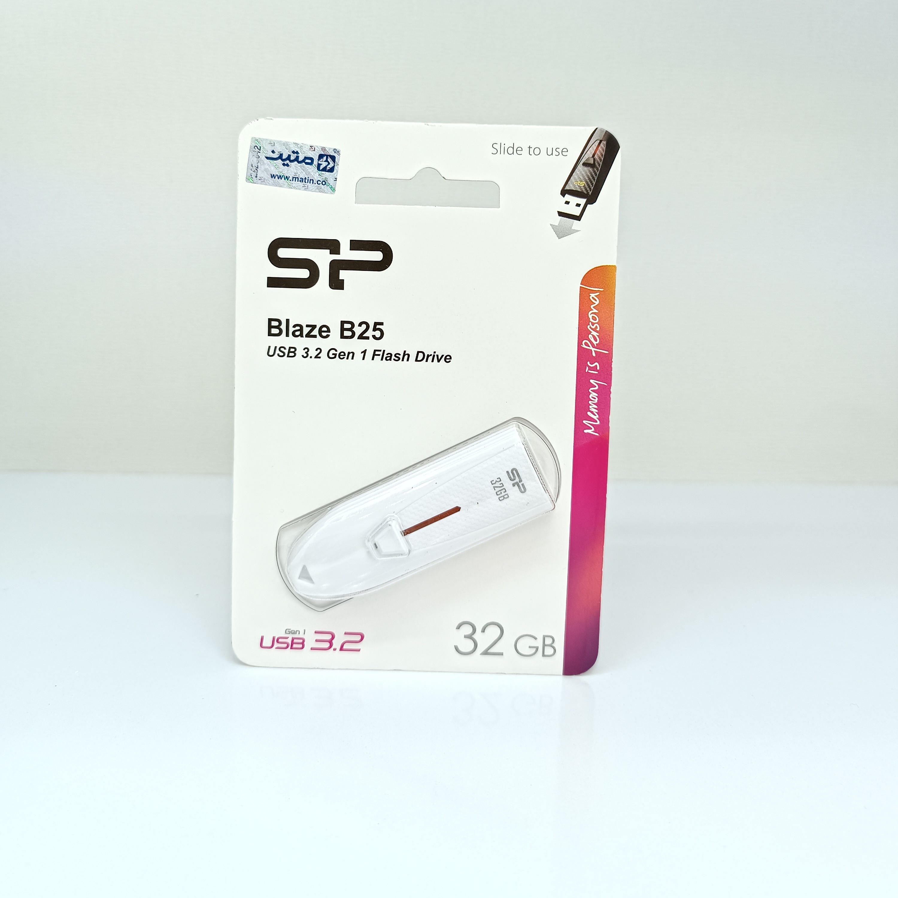 فلش سیلیکون پاور مدل blaze b25 با حافظه 32گیگ