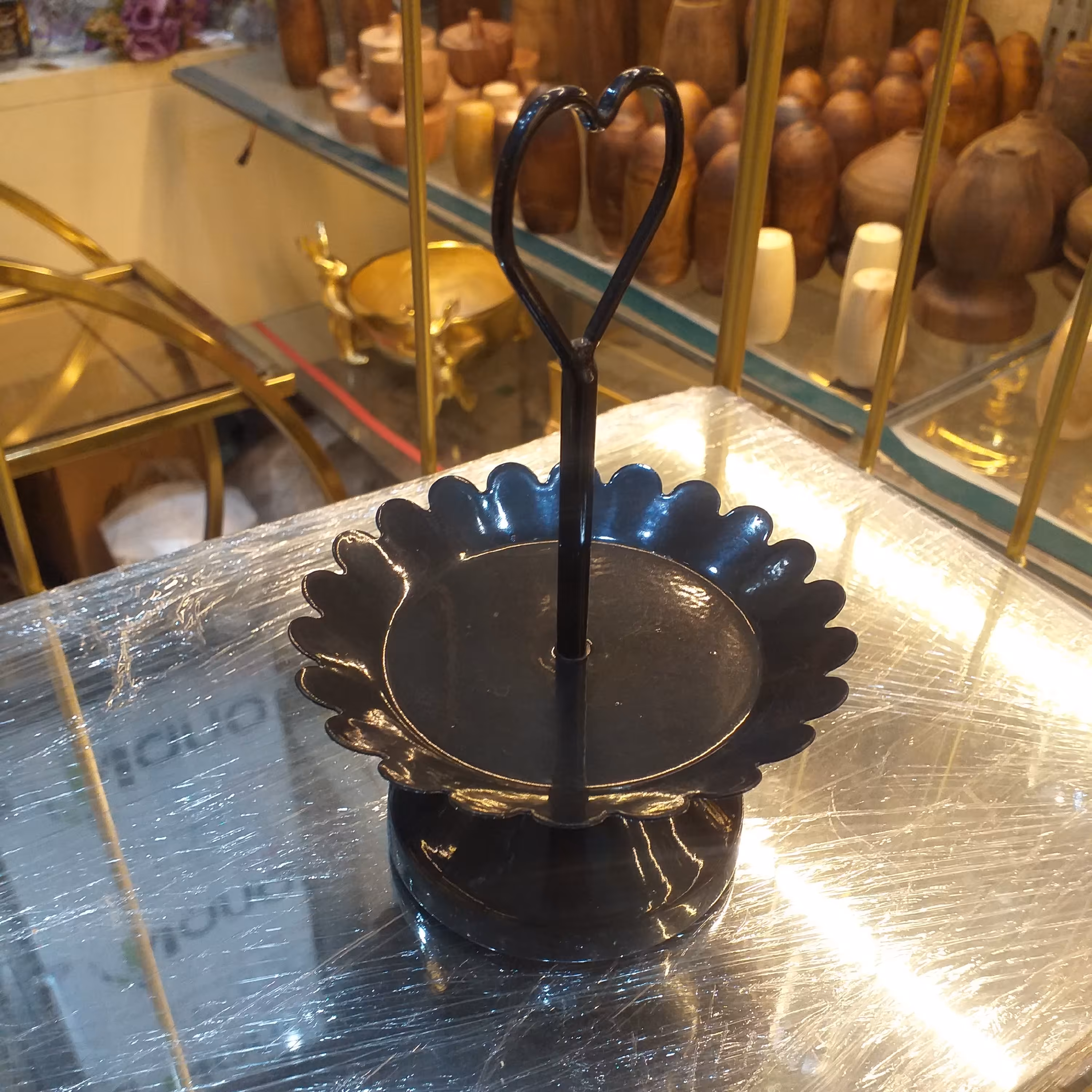 خرما خوری فلزی  یک طبقه مشکی 