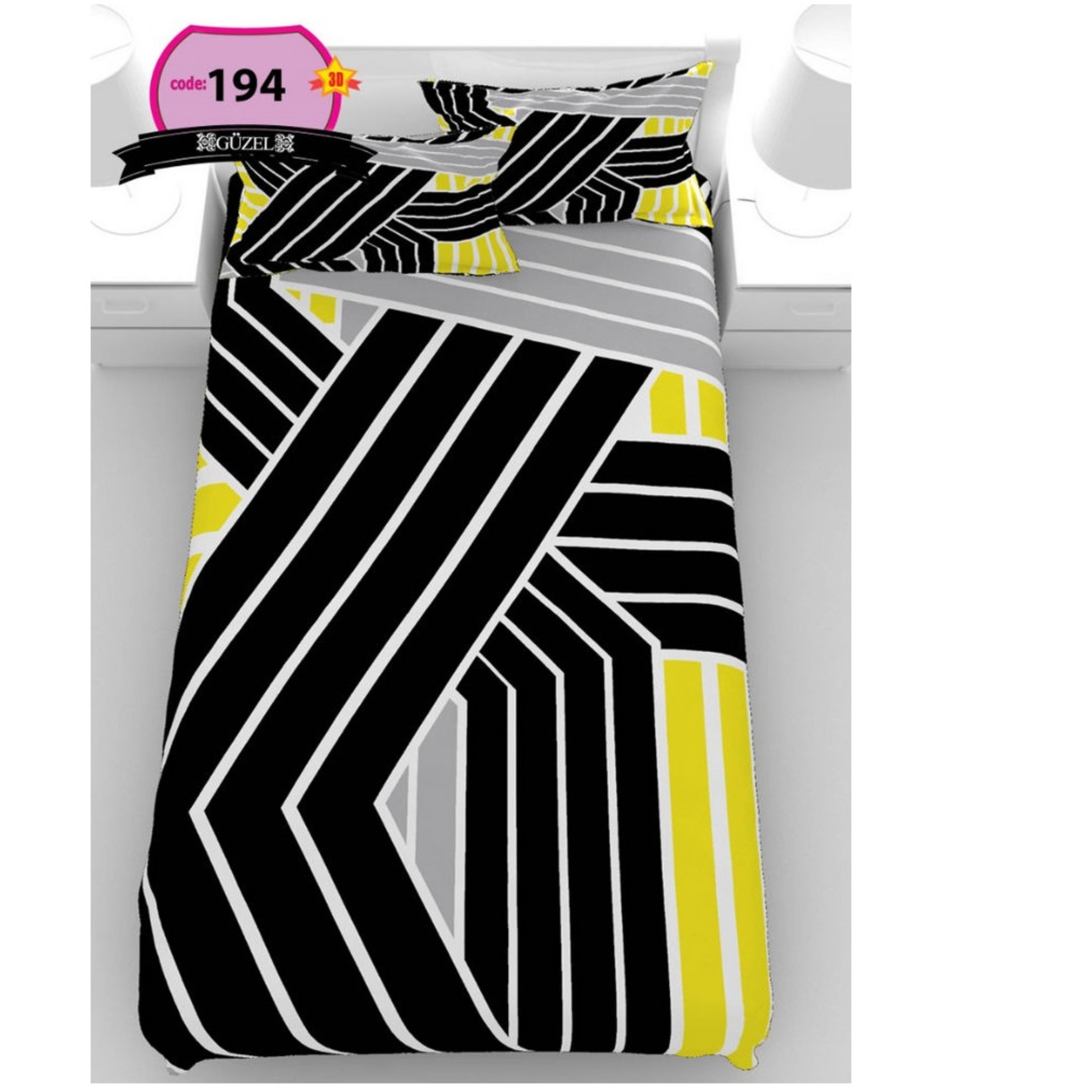 روتختی تک نفره سه بعدی برند گوزل -5 تکه -کد 194