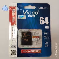 رم مموری کارت 64 گیگ VICCO MAN سرعت بالا گارانتی مادام العمر