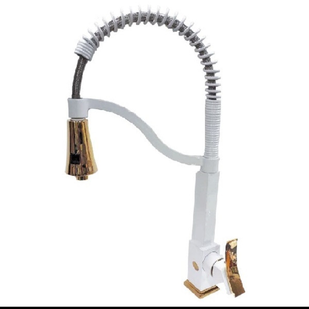 شیرظرفشویی فنری رستاک مدل لاکچری سفید طلایی (ارسال رایگان)