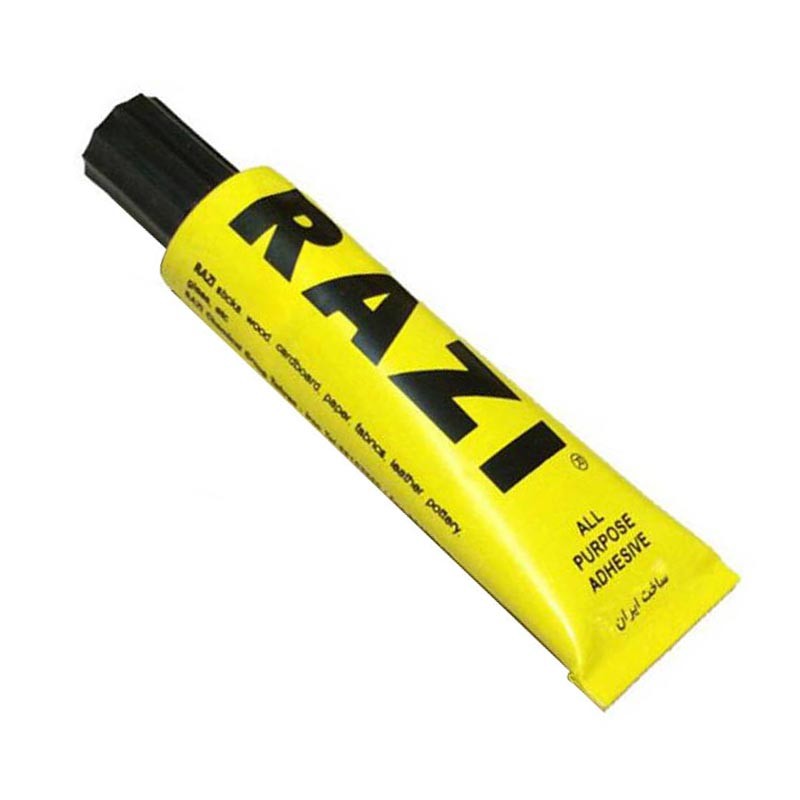 چسب مایع همه کاری رازی سایز کوچک (8 گرمی) شفاف و تمیز،مناسب استفاده روزمره در منزل،دفترکار،صنایع دستی و... بسته 1 عددی