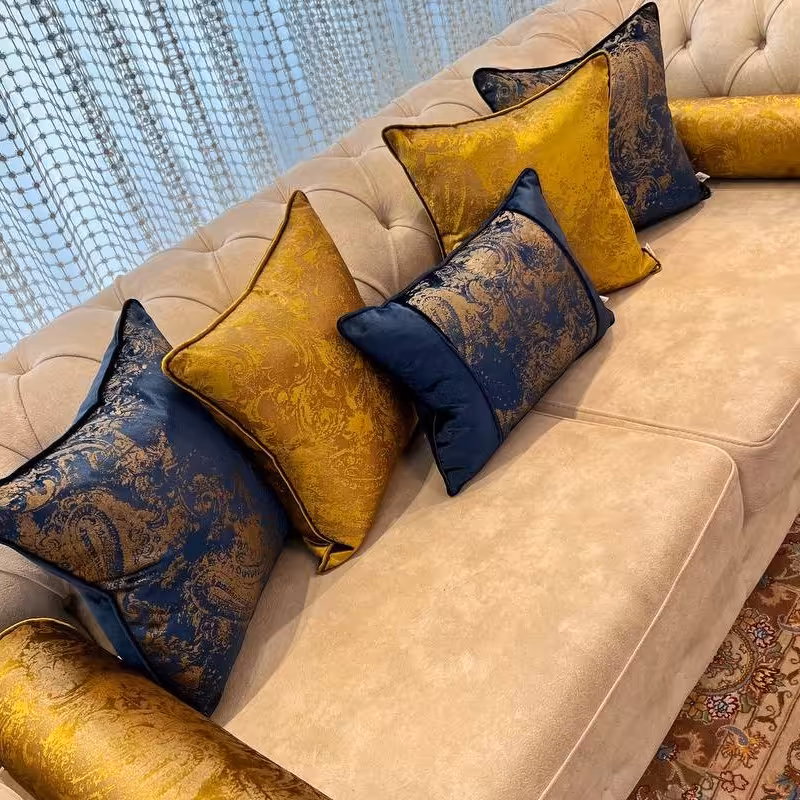 کوسن ترمه سرمه ای