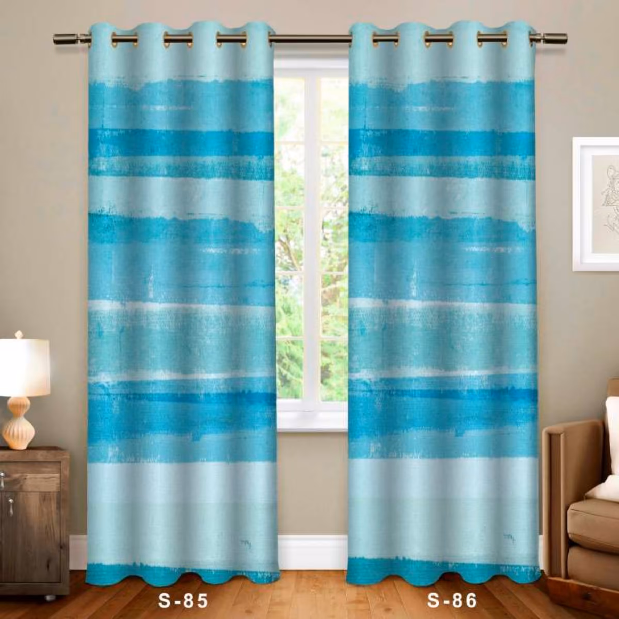 دکور پرده هازان چاپی مخصوص   اتاق خواب   عرض یک ونیم متر ارتفاع 3 متر