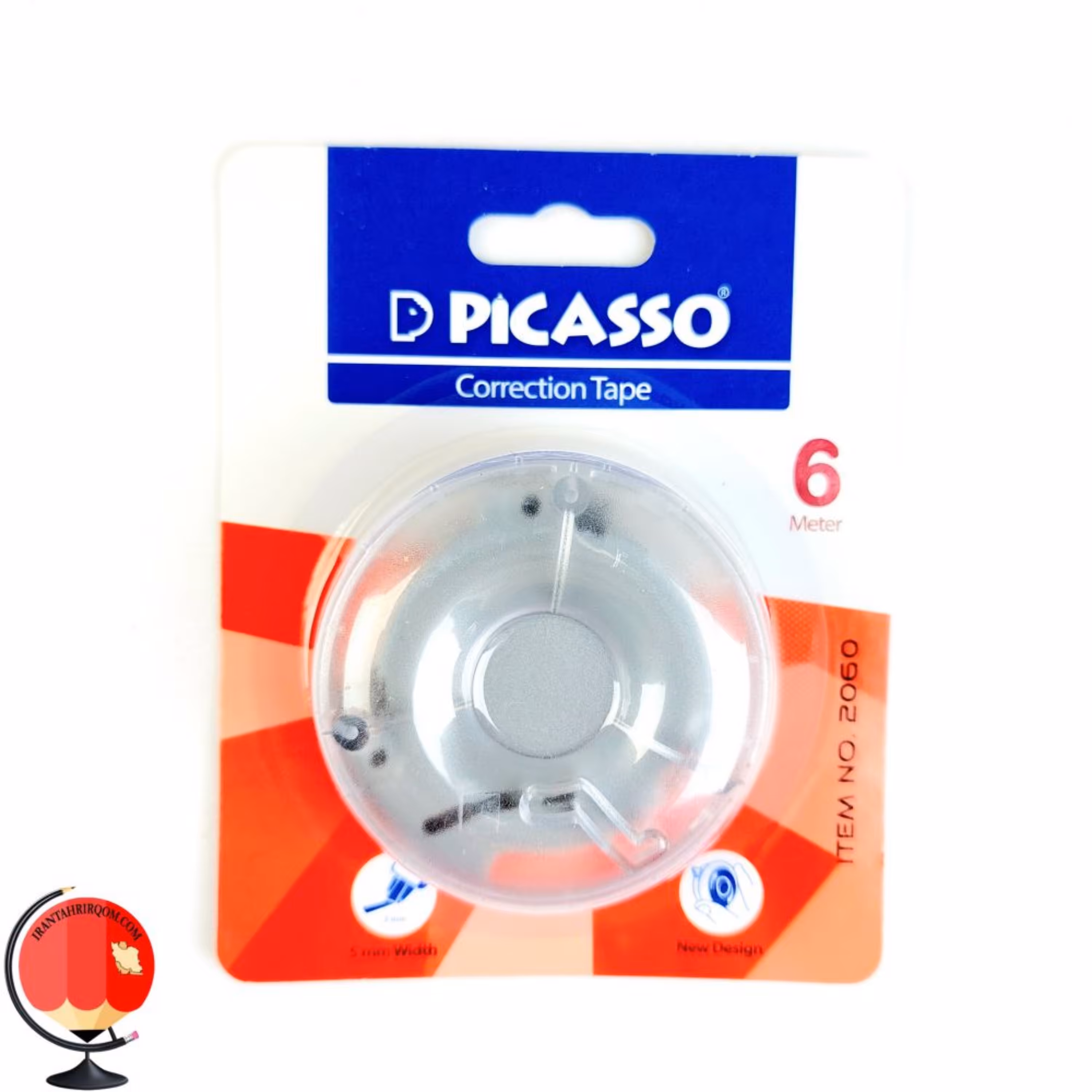 لاک غلط گیر نواری چرخشی 6 متری پیکاسو طوسی کد 1634