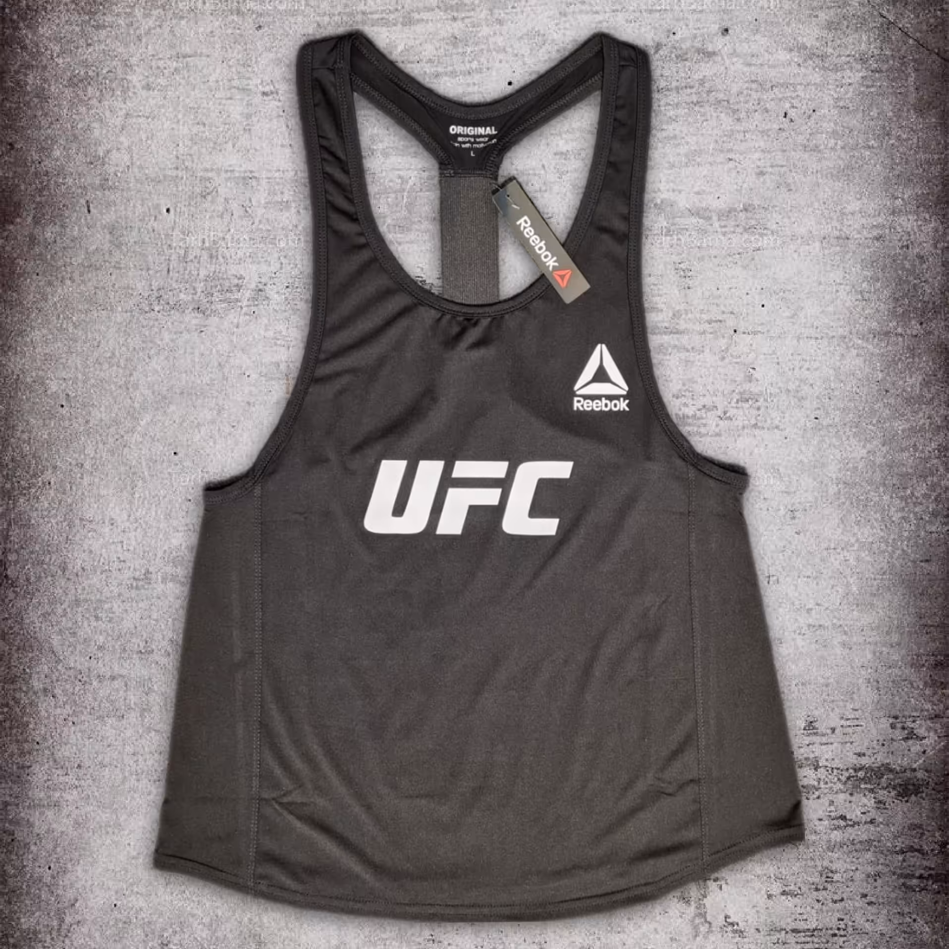 رکابی بدنسازی پشت کشدار UFC رنگ مشکی (جنس ریون فلامنت)