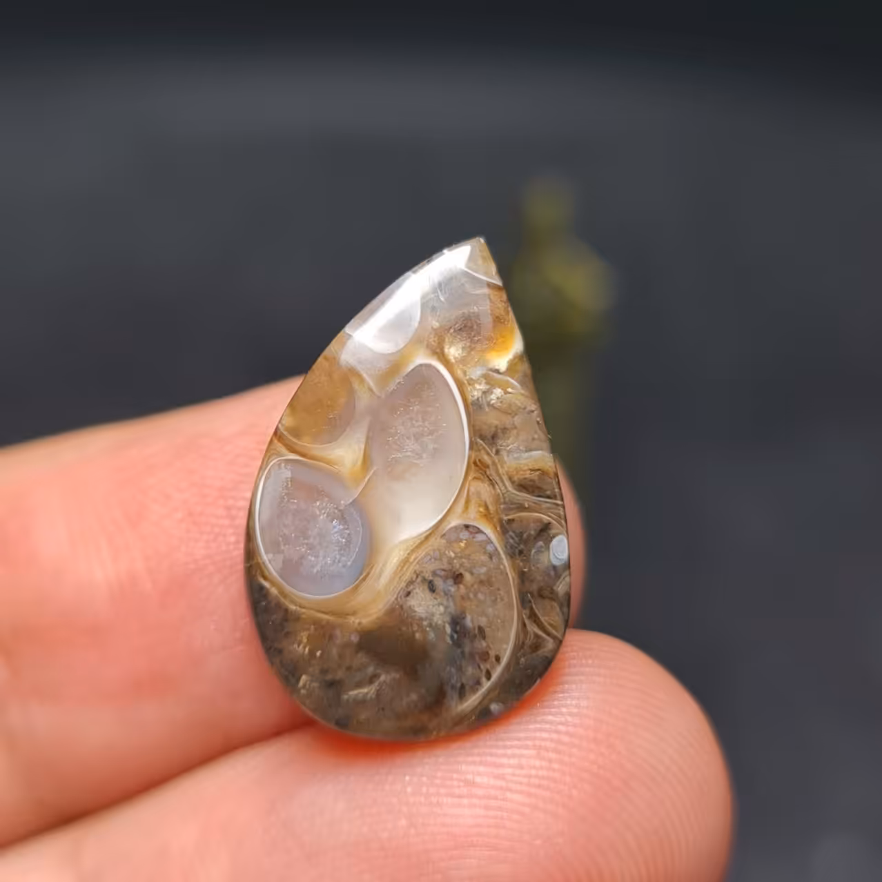  نگین سنگ فوق العاده زیبای صد درصد طبیعی تورتلا جاسپر اصل معدنی
کد 27917