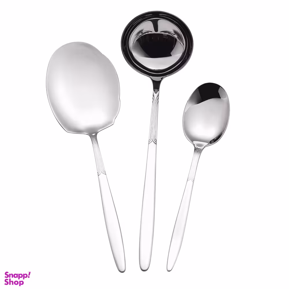 سرویس کفگیر و ملاقه 3 پارچه جی فی نی مدل 02