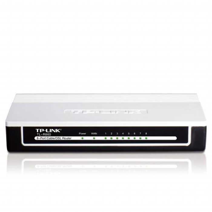 قیمت و مشخصات روتر 8 پورت و سیمی تی پی-لینک مدل TL-R860-V1