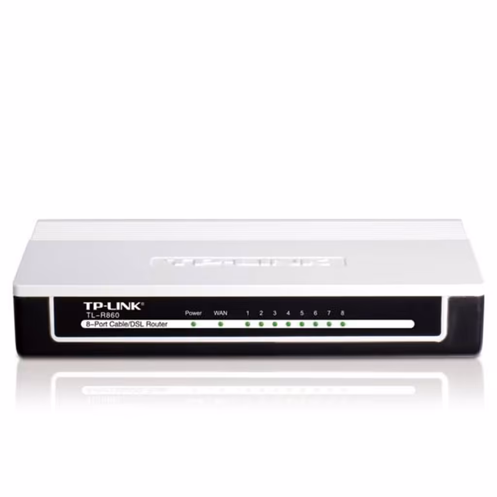 قیمت و مشخصات روتر 8 پورت و سیمی تی پی-لینک مدل TL-R860-V1