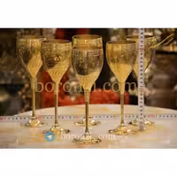 گیلاس قلم زنی برنجی هندی بزرگ