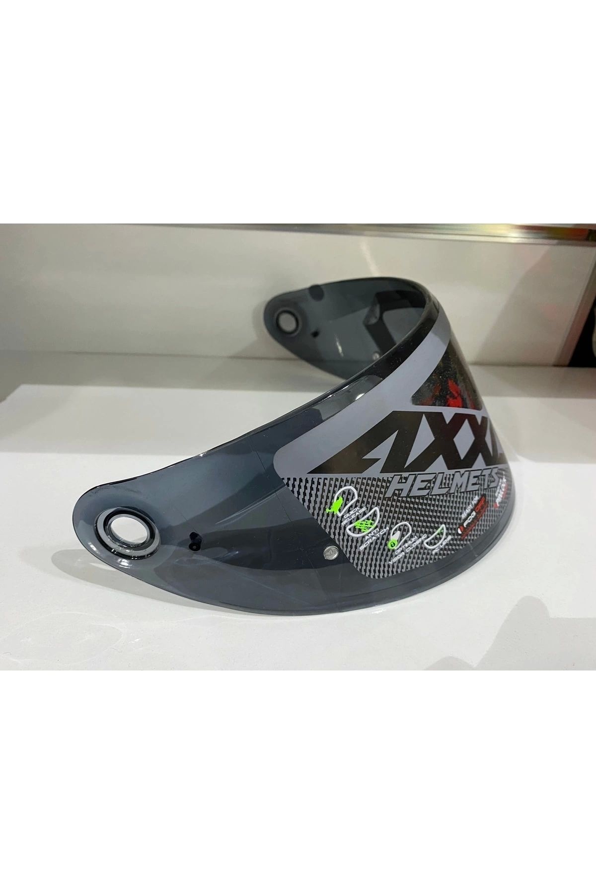 کلاه کاسکت موتورسیکلت مشکی سیاه شیشه ایمنی Draken V 18C 3Seil دودی ایکسیس Axxis