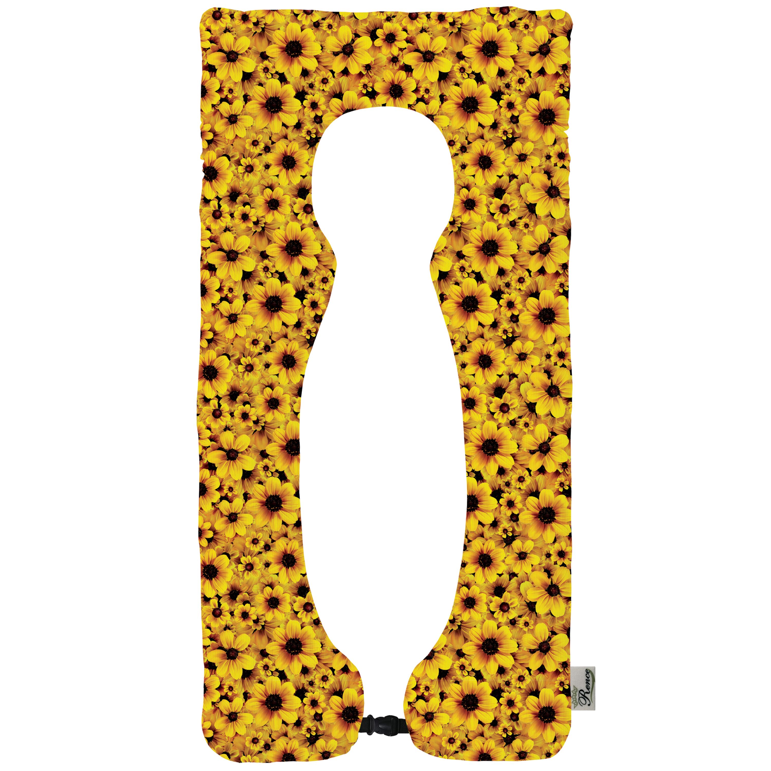 بالش بارداری یو شکل دو رو چاپ طرح گل مدل P5-806 سایز 150x70