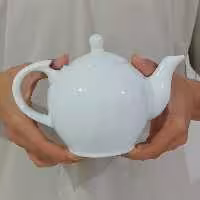 قوری چینی تقدیس سفید ساده کوچک با ارسال رایگان