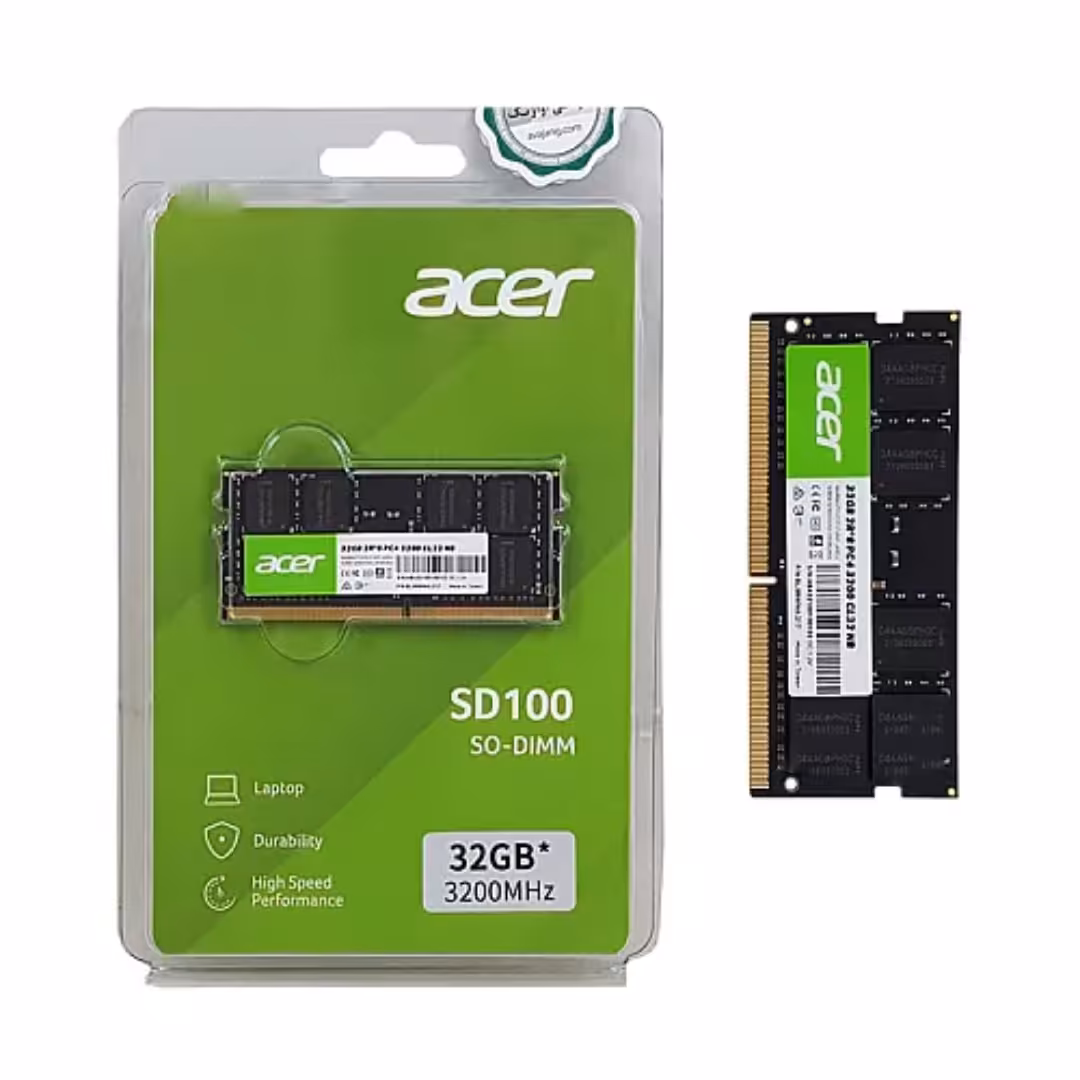 رم لپ تاپ 32 گیگ ایسر DDR4 3200 MHZ 1.2V SD100 گارانتی آواژنگ