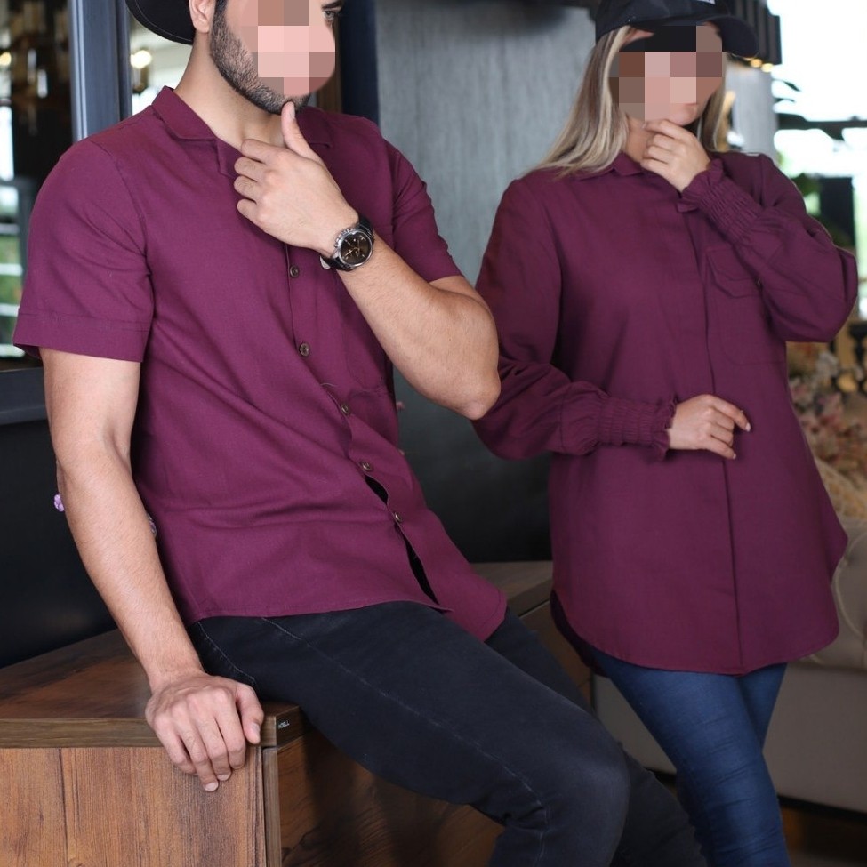 ست 2 عددی شومیز زنانه  پیراهن مردانه لینن