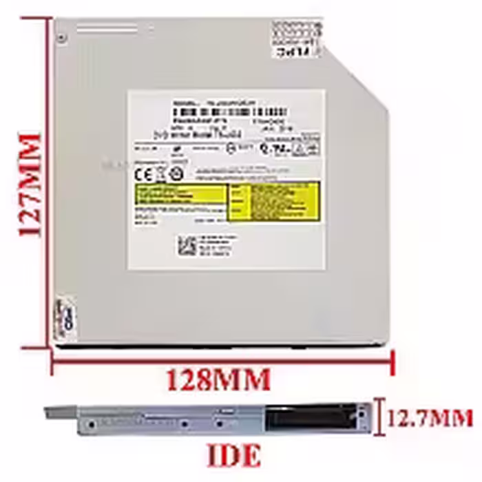 درایو لپ تاپ دی وی دی رایتر IDE Slim 12.7mm برای توشیبا