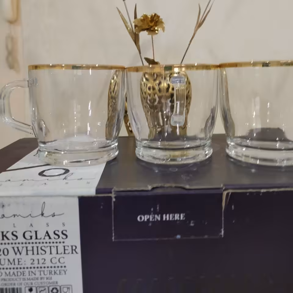 فنجان لب طلایی خمره ای ترکیه 