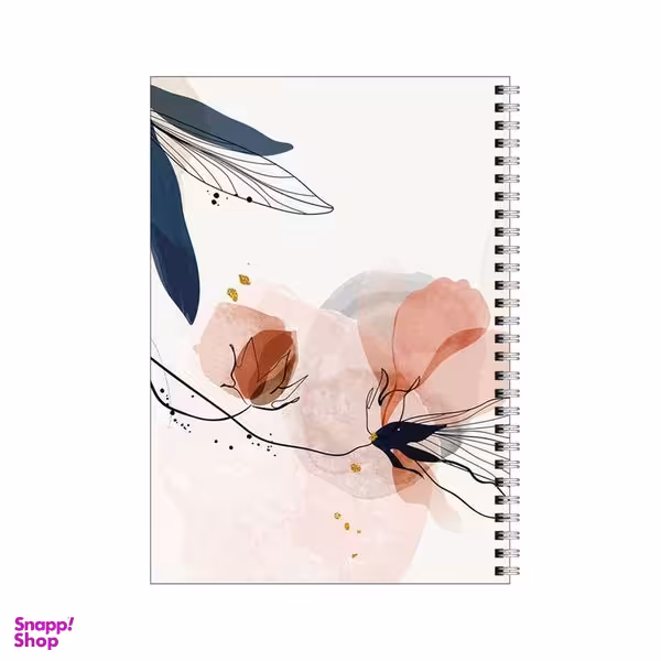 دفتر مشق 80 برگ بامبیلیپ طرح گل کاغذی مینیمال کد 9420304