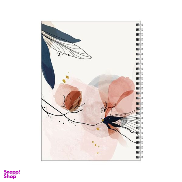 دفتر مشق 80 برگ بامبیلیپ طرح گل کاغذی مینیمال کد 9420304