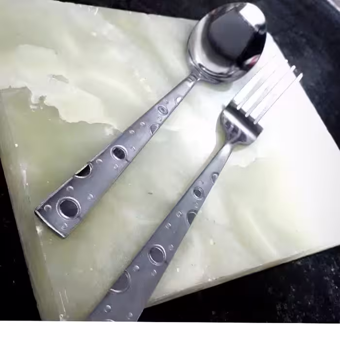 قاشق چنگال طرح حبابی (توپی)